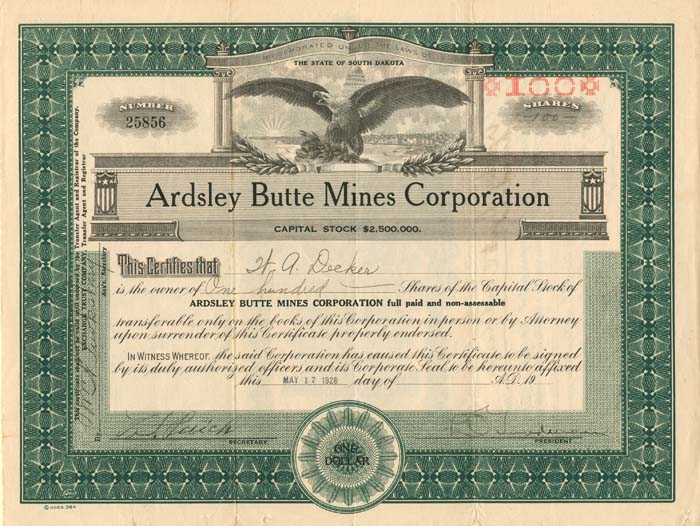 Ardsley Butte Mines Corporation